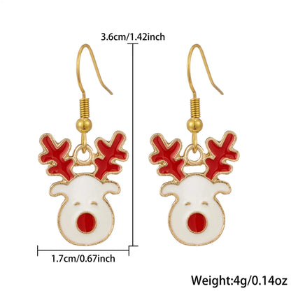 1 Pair Cute Simple Style Elk 304 Stainless Steel 18K Gold Plated Drop Earrings