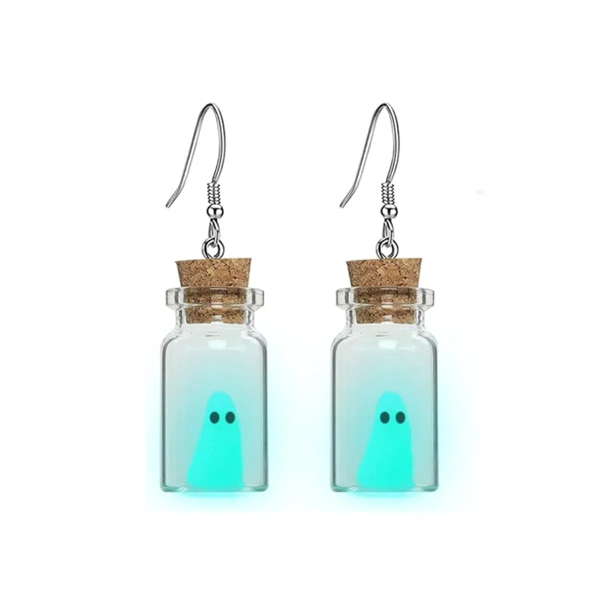 1 Pair Cute Simple Style Ghost Luminous Resin Drop Earrings