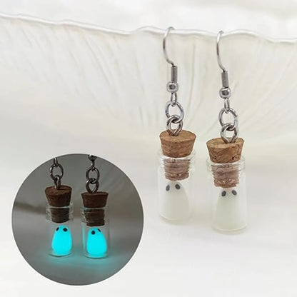 1 Pair Cute Simple Style Ghost Luminous Resin Drop Earrings