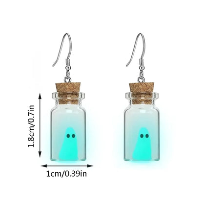 1 Pair Cute Simple Style Ghost Luminous Resin Drop Earrings