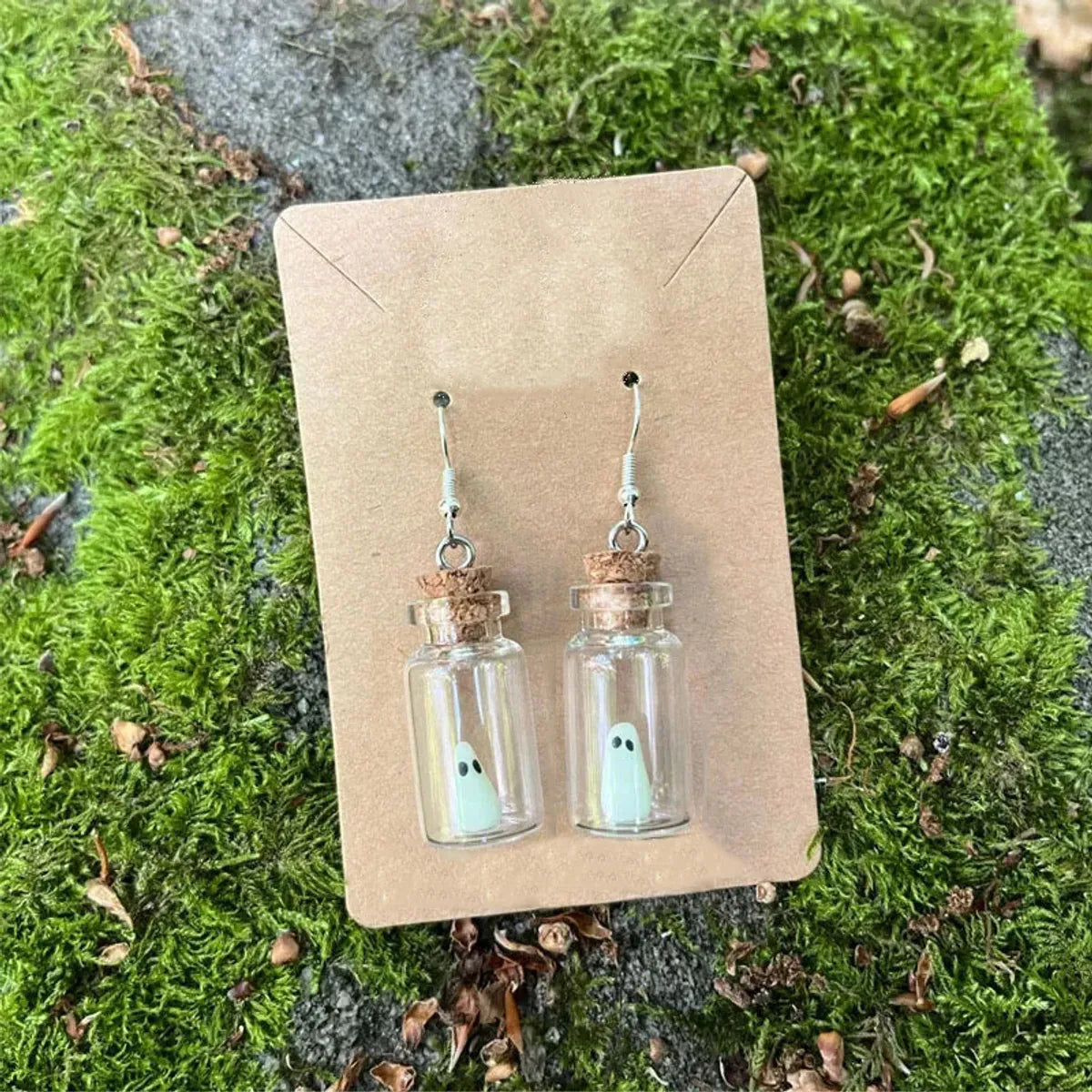 1 Pair Cute Simple Style Ghost Luminous Resin Drop Earrings