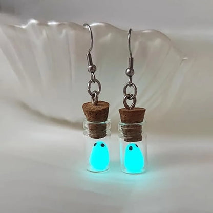 1 Pair Cute Simple Style Ghost Luminous Resin Drop Earrings