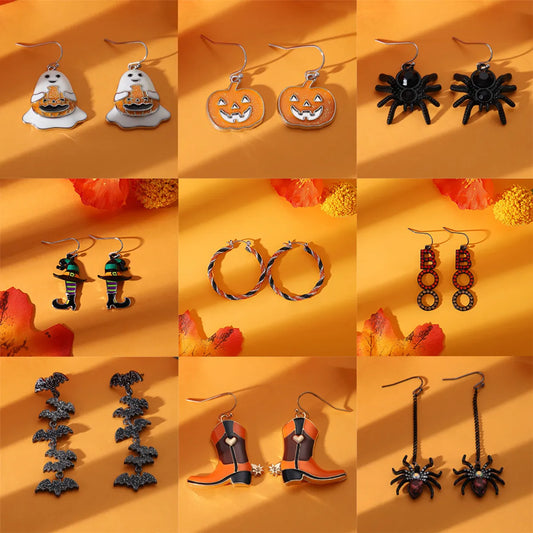 1 Pair Cute Simple Style Pumpkin Plating Alloy Drop Earrings