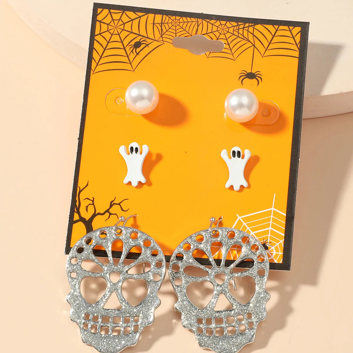 1 Pair Cute Simple Style Pumpkin Plating Alloy Drop Earrings