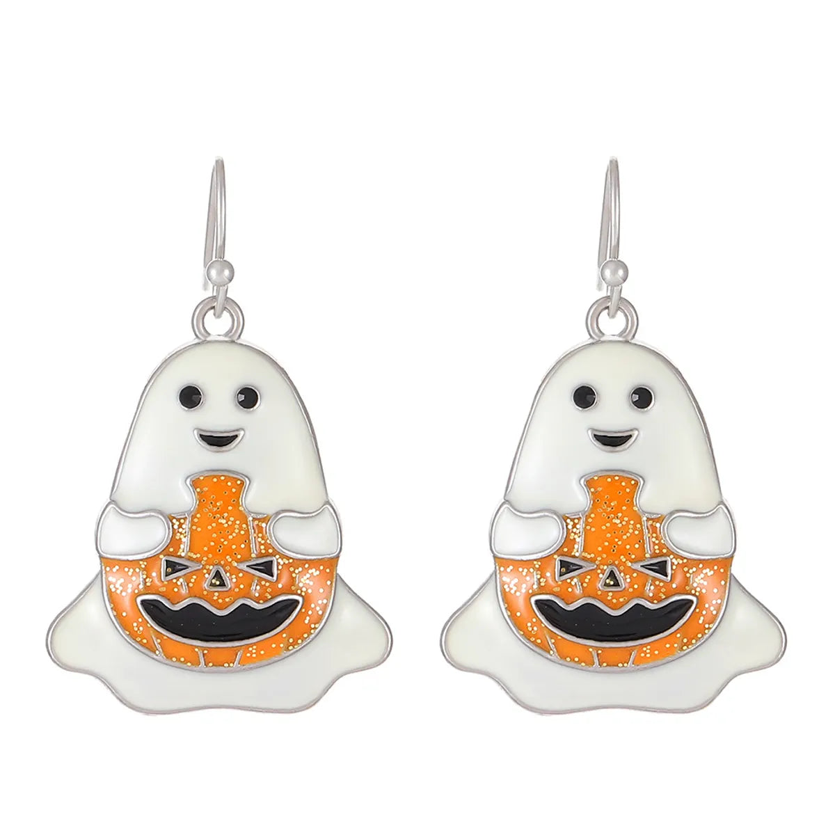 1 Pair Cute Simple Style Pumpkin Plating Alloy Drop Earrings