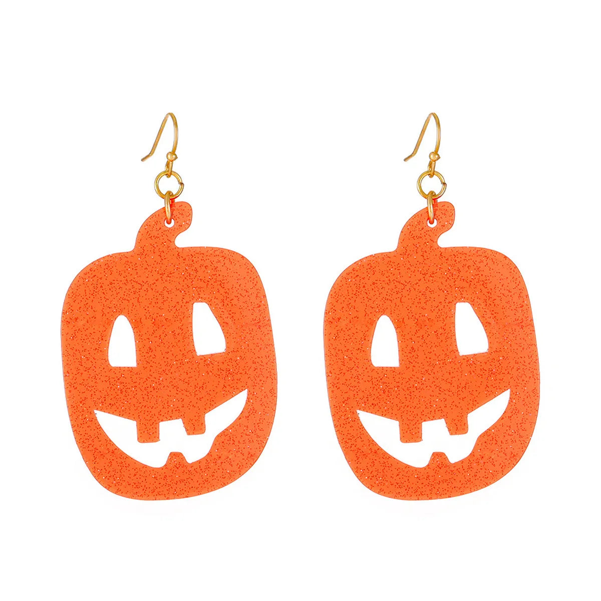 1 Pair Cute Simple Style Pumpkin Plating Alloy Drop Earrings