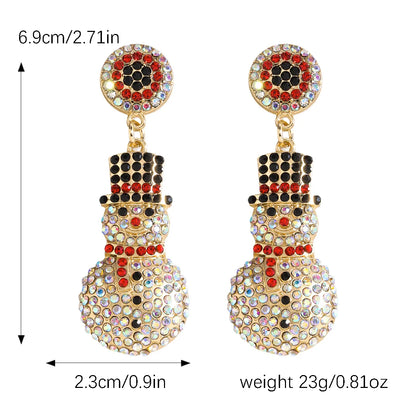 1 Pair Cute Simple Style Snowman Zinc Alloy Drop Earrings