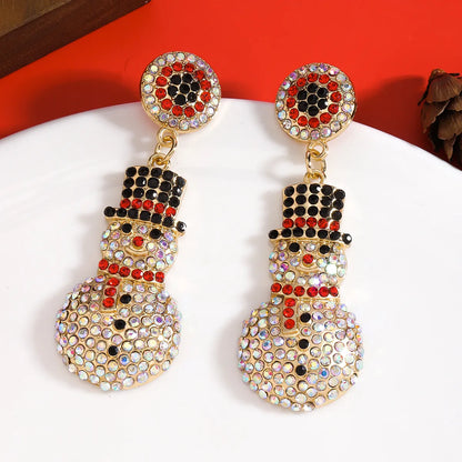 1 Pair Cute Simple Style Snowman Zinc Alloy Drop Earrings