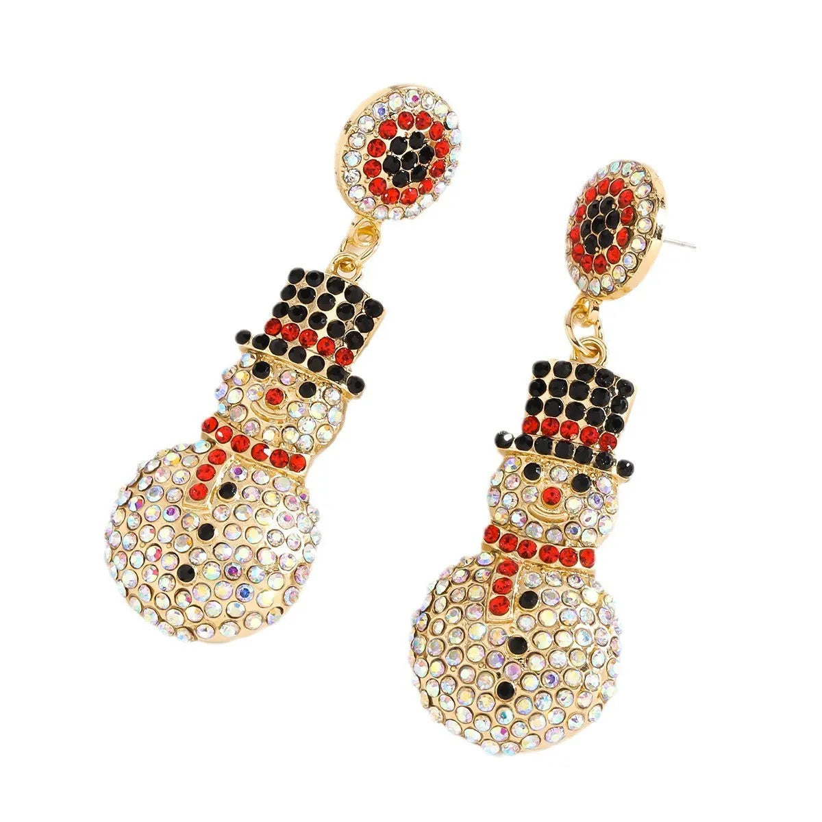 1 Pair Cute Simple Style Snowman Zinc Alloy Drop Earrings