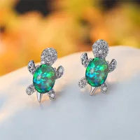 1 Pair Cute Simple Style Tortoise Plating Inlay Copper Zircon Ear Studs