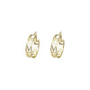 1 Pair Cute Star Heart Shape Plating Iron K Gold Plated Hoop Earrings