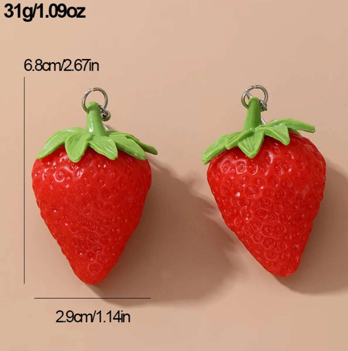 1 Pair Cute Sugar Gourd Carrot Strawberry Plastic Ear Hook