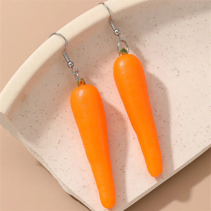 1 Pair Cute Sugar Gourd Carrot Strawberry Plastic Ear Hook