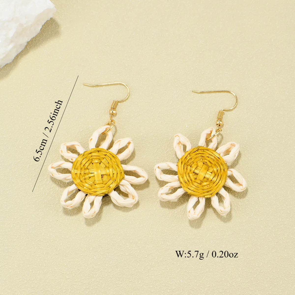 1 Pair Cute Sunflower Plastic Drop Earrings