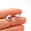 1 Pair Cute Sweet Animal Shark Polishing Plating 304 Stainless Steel 18K Gold Plated Ear Studs