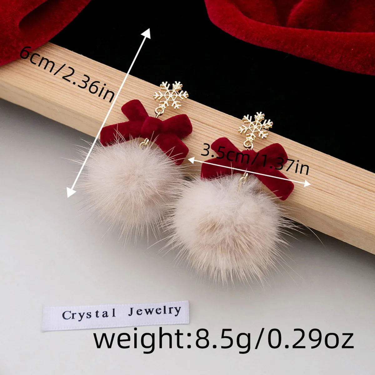 1 Pair Cute Sweet Cartoon Character Santa Claus Snowflake Plating Alloy Drop Earrings