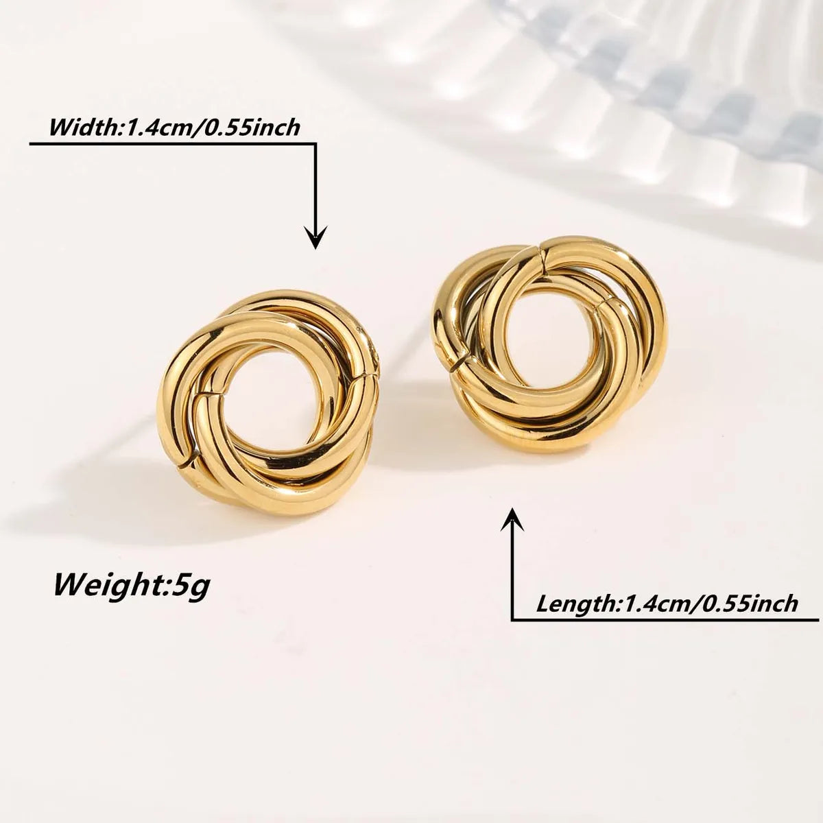 1 Pair Cute Sweet Flower Plating 304 Stainless Steel Copper Rhinestones 18K Gold Plated Ear Studs