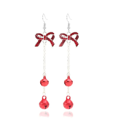 1 Pair Cute Sweet Geometric Christmas Tree Santa Claus Enamel Zinc Alloy Drop Earrings