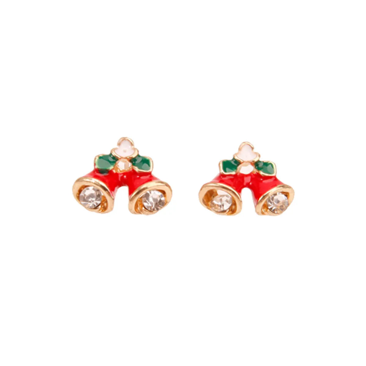 1 Pair Cute Sweet Geometric Christmas Tree Santa Claus Enamel Zinc Alloy Drop Earrings