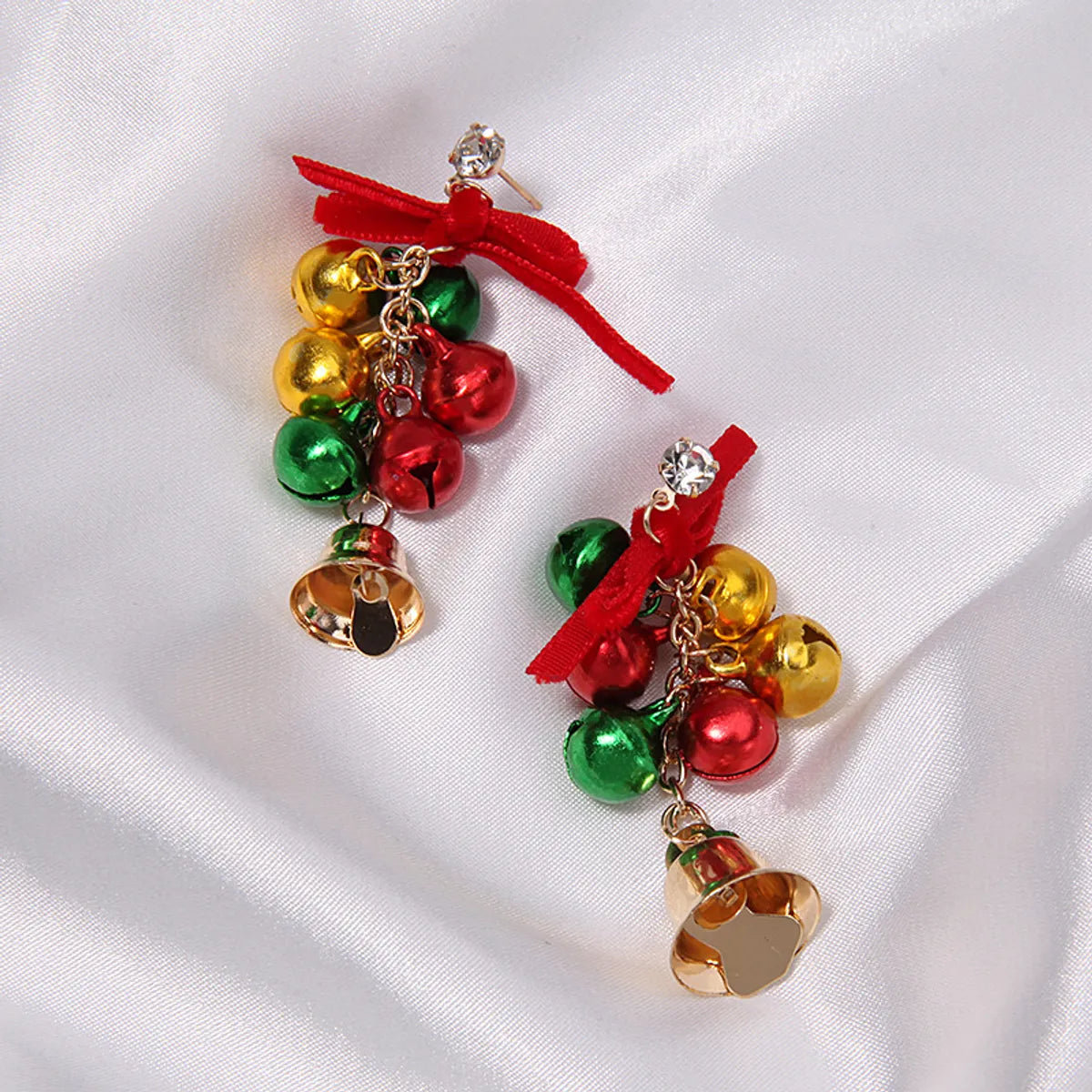 1 Pair Cute Sweet Geometric Christmas Tree Santa Claus Enamel Zinc Alloy Drop Earrings