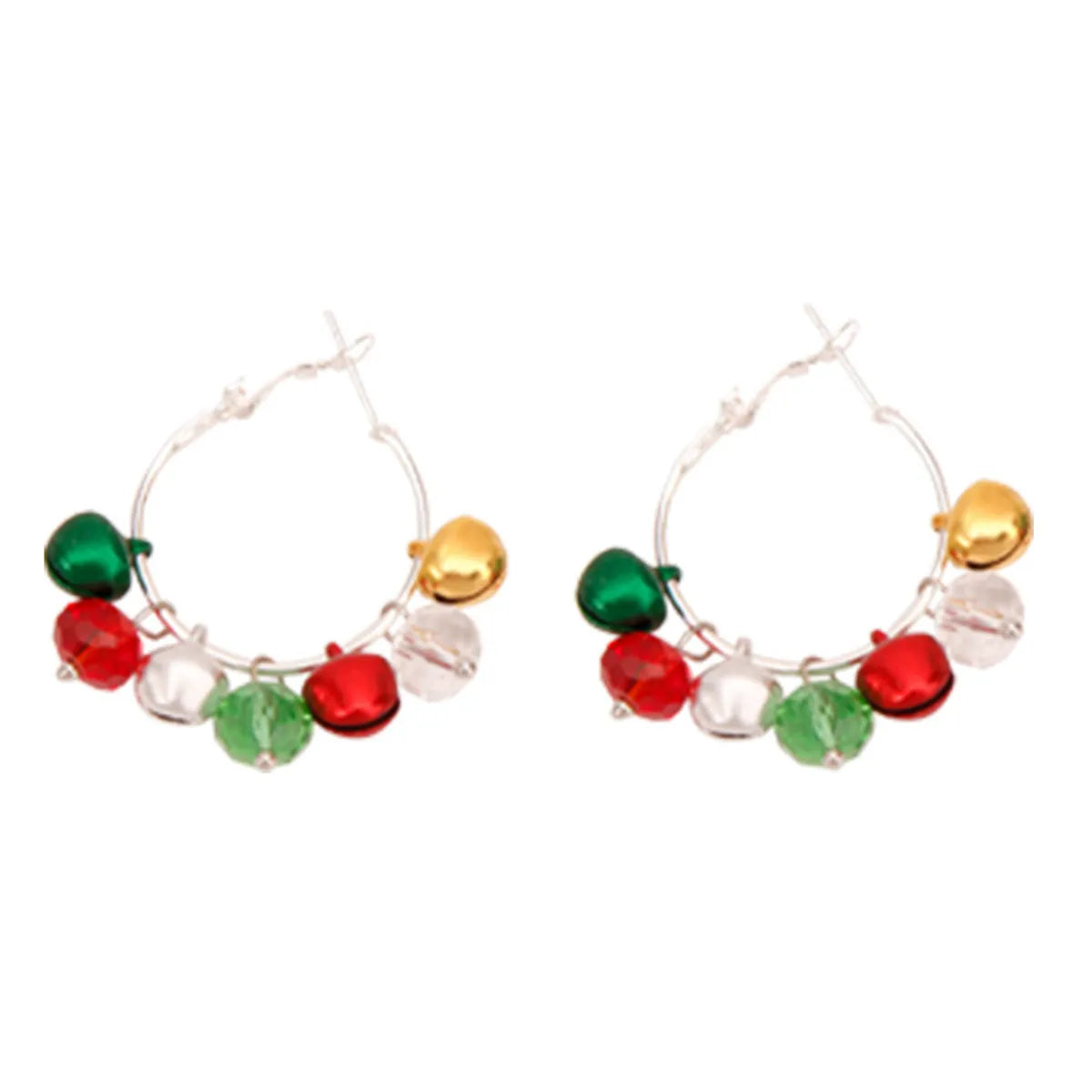 1 Pair Cute Sweet Geometric Christmas Tree Santa Claus Enamel Zinc Alloy Drop Earrings