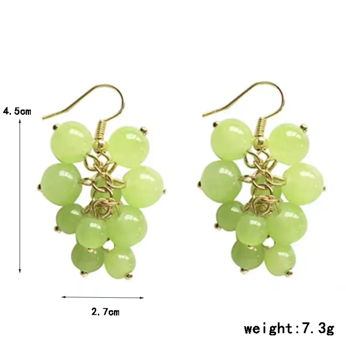 1 Pair Cute Sweet Grape Plating Alloy Gold Plated Drop Earrings