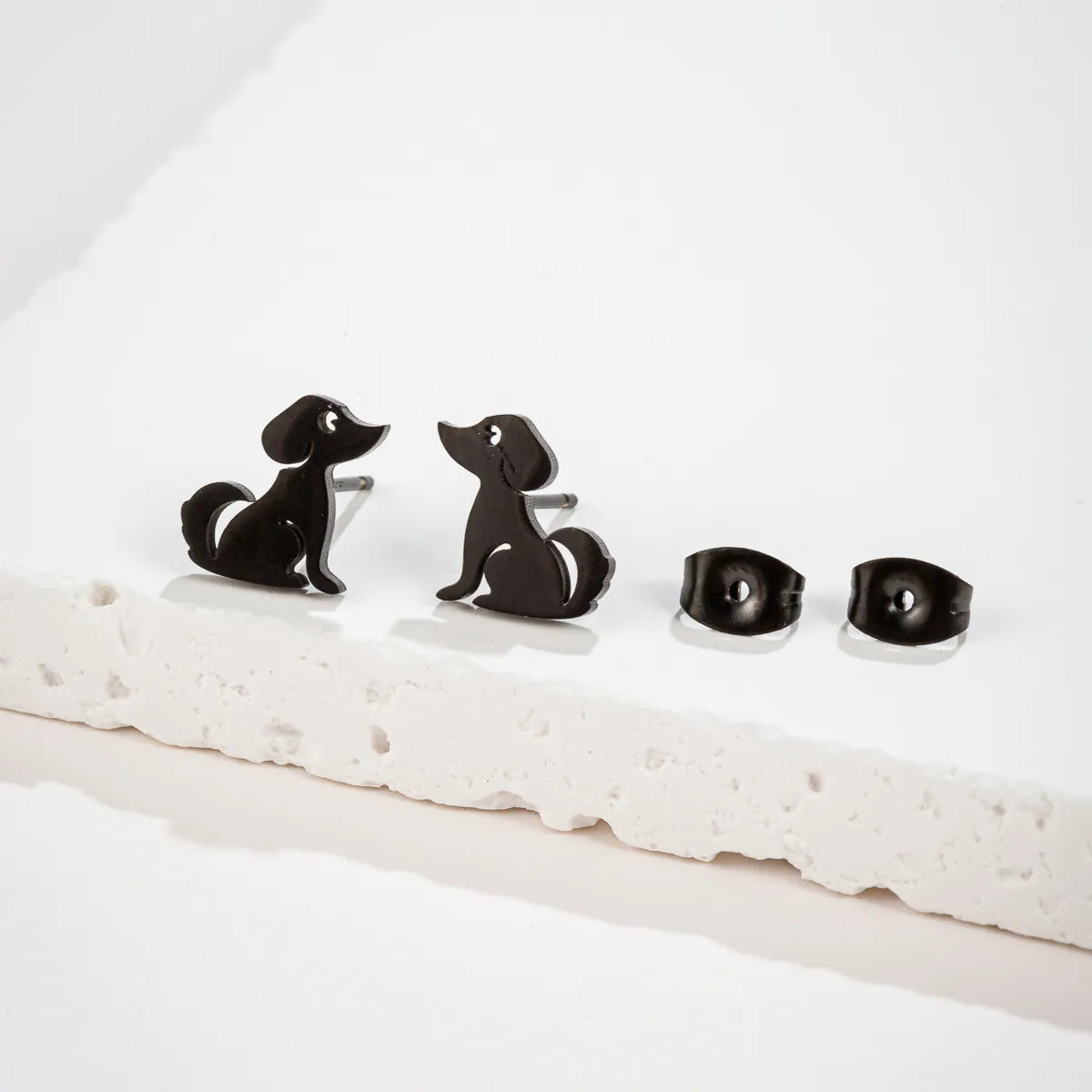 1 Pair Cute Sweet Korean Style Animal Plating 304 Stainless Steel 18K Gold Plated Ear Studs