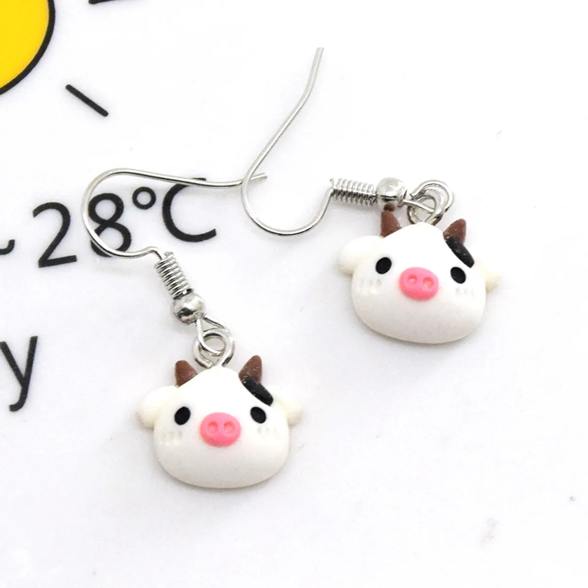 1 Pair Cute Sweet Simple Style Animal Resin Drop Earrings