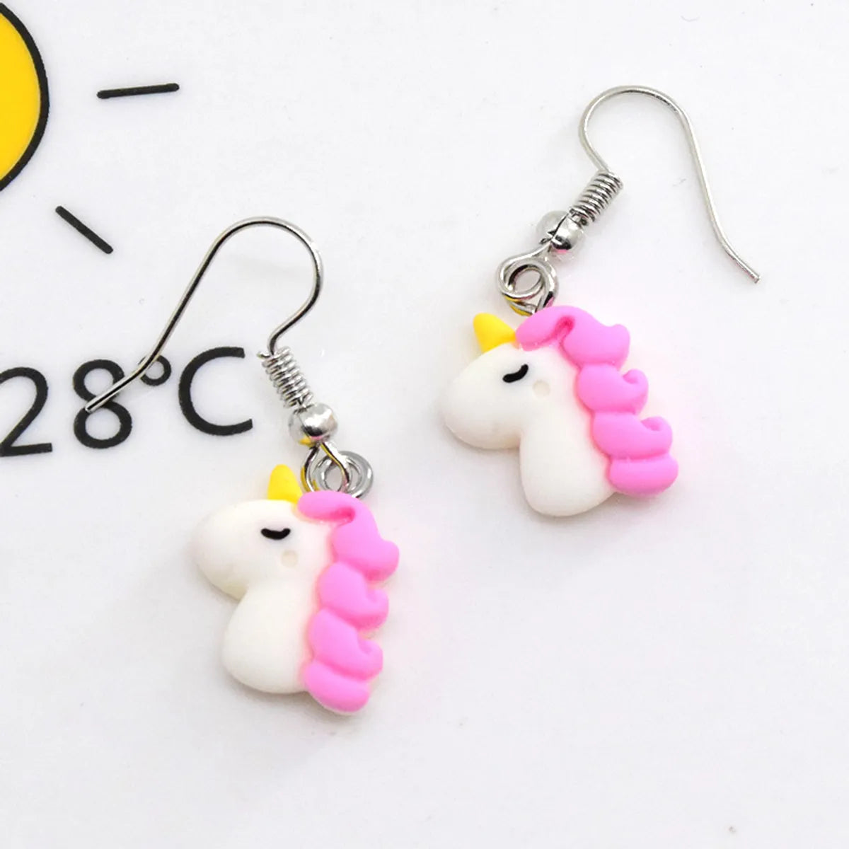 1 Pair Cute Sweet Simple Style Animal Resin Drop Earrings