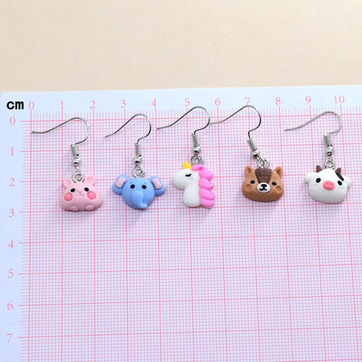 1 Pair Cute Sweet Simple Style Animal Resin Drop Earrings