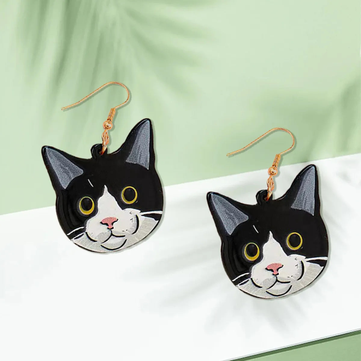 1 Pair Cute Sweet Simple Style Cat Arylic Drop Earrings