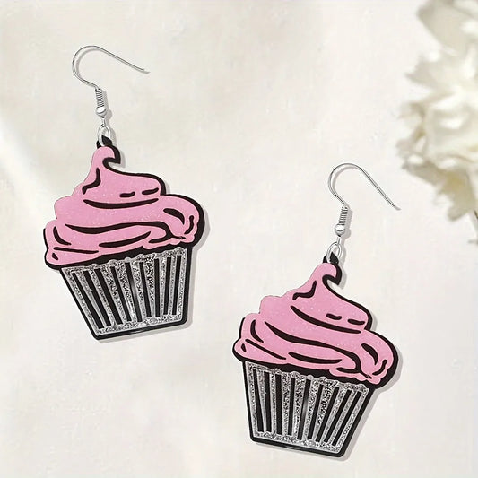 1 Pair Cute Sweet Simple Style Ice Cream Arylic Drop Earrings