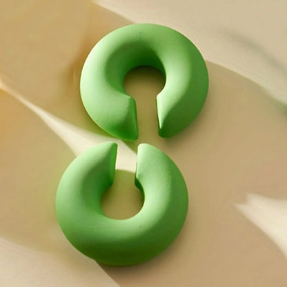 1 Pair Cute Sweet Simple Style Semicircle Solid Color Arylic Ear Cuffs