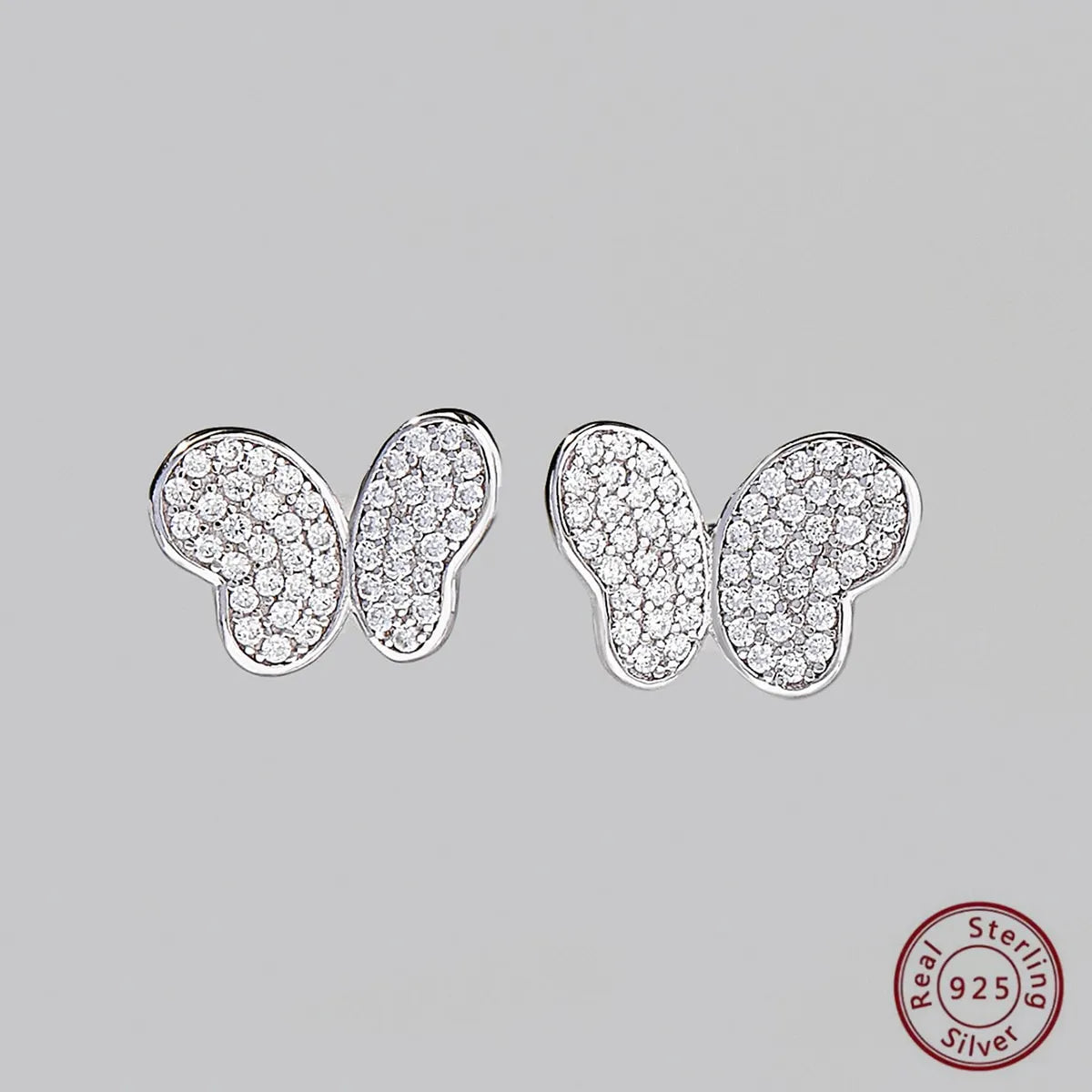 1 Pair Cute Sweet Triangle Heart Shape Plating Inlay Sterling Silver Zircon White Gold Plated Rhodium Plated Ear Studs