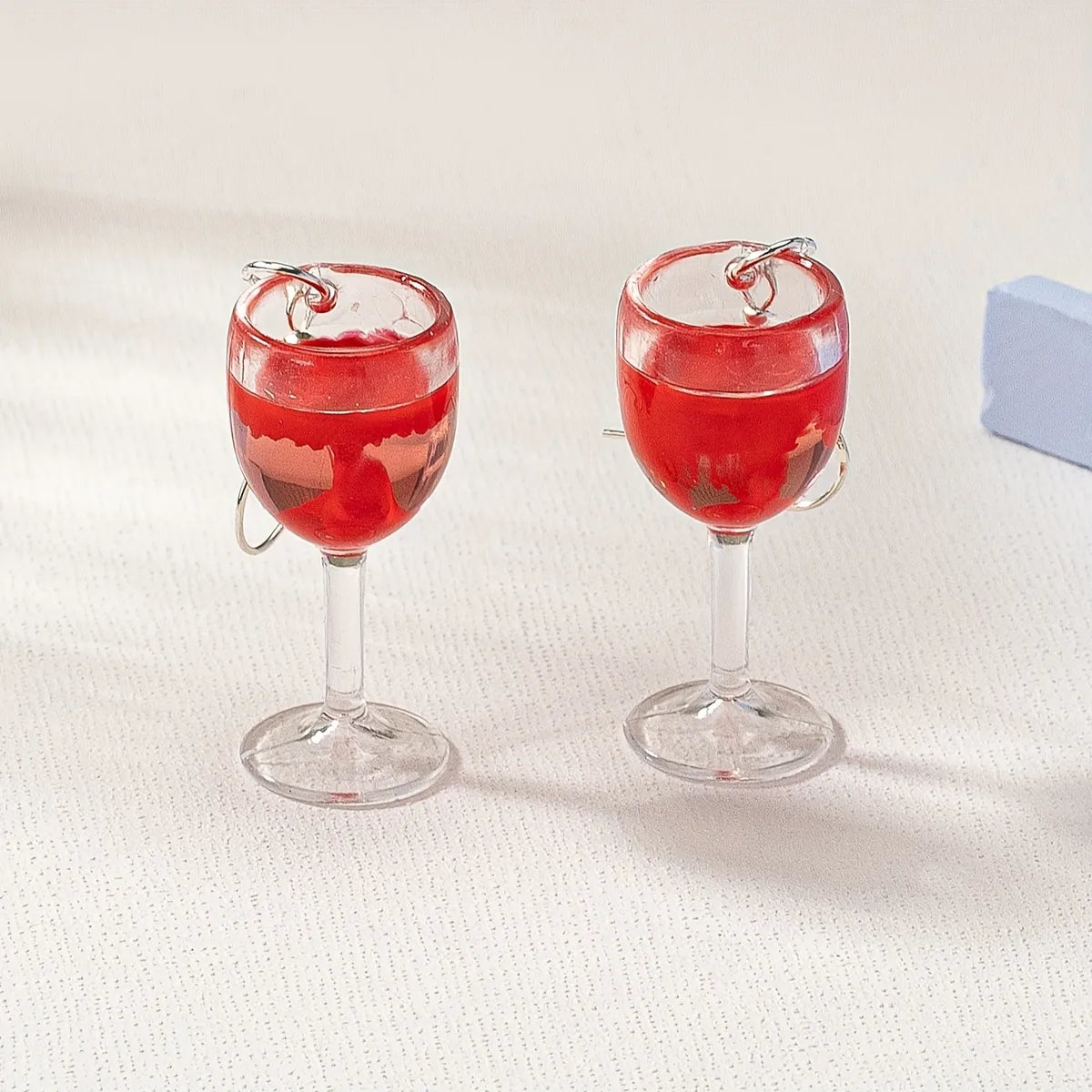 1 Pair Cute Sweet Wine Glass Arylic Drop Earrings