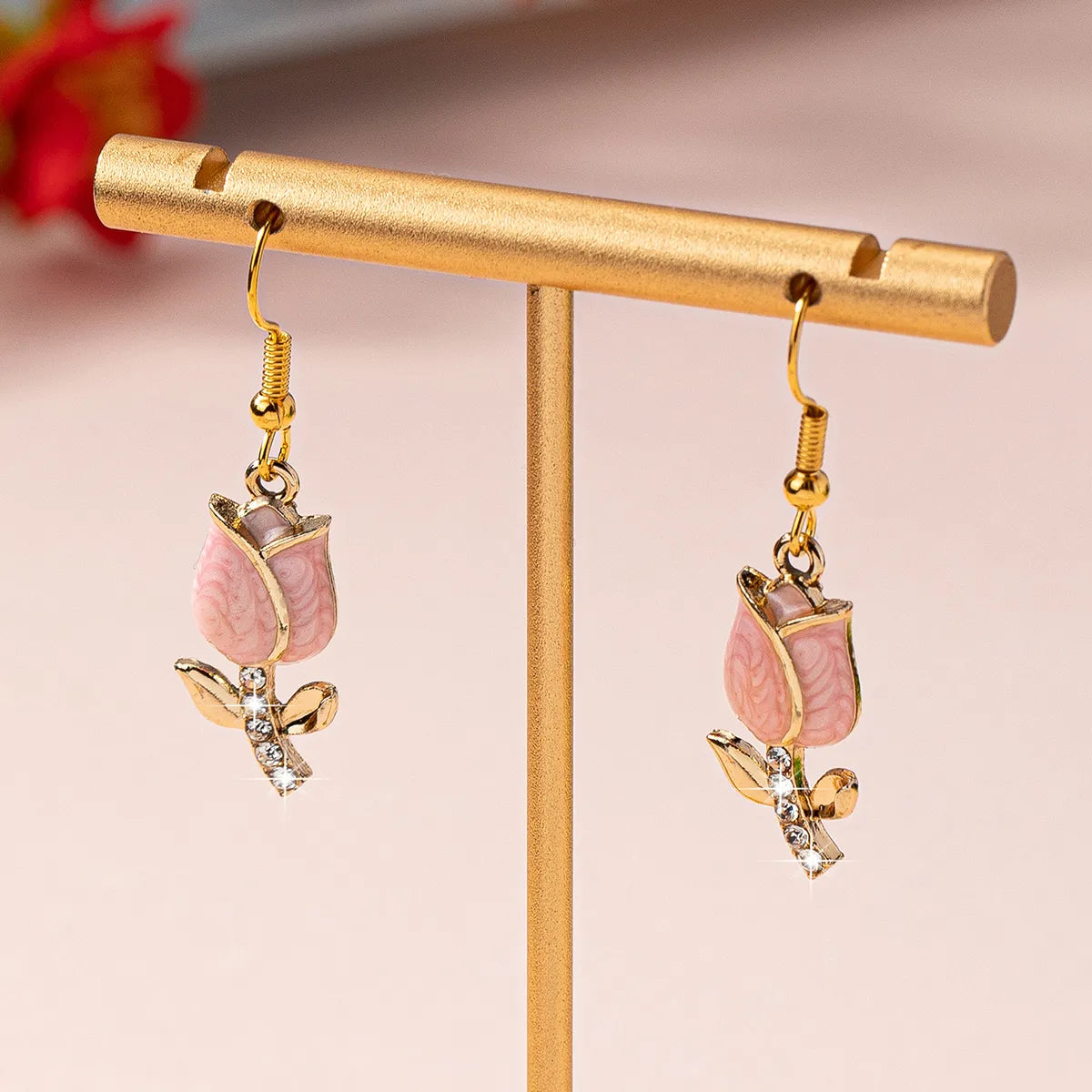 1 Pair Cute Vacation Flower Zinc Alloy Drop Earrings