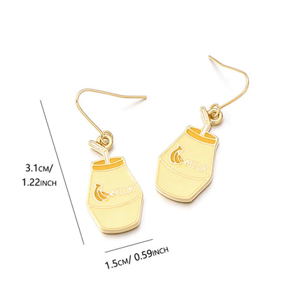 1 Pair Cute Vacation Fruit Drink Alloy Drop Earrings