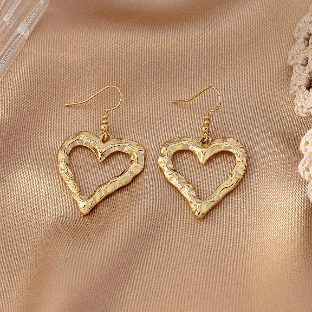 1 Pair Cute Vacation Heart Shape Inlay Zinc Alloy Artificial Pearls Drop Earrings