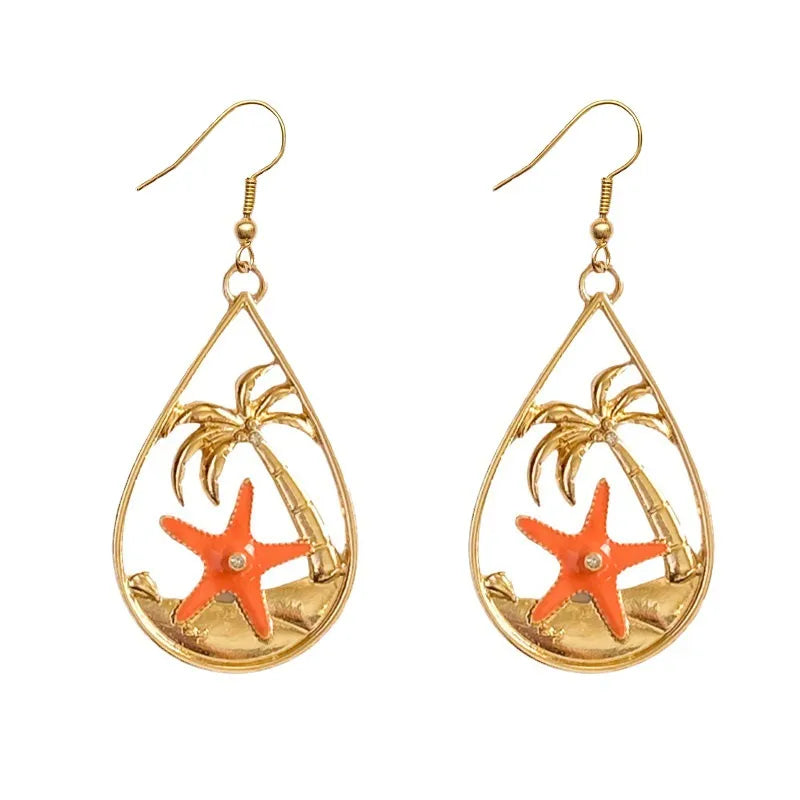 1 Pair Cute Water Droplets Enamel Alloy Drop Earrings