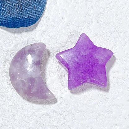 1 Pair Diameter 20mm Crystal Star Moon DIY Accessories