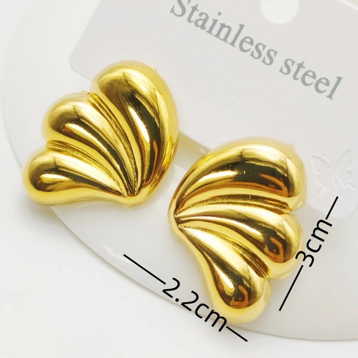 1 Pair Elegant Bow Knot 304 Stainless Steel 18K Gold Plated Ear Studs