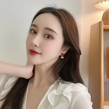 1 Pair Elegant Bow Knot Alloy Drop Earrings