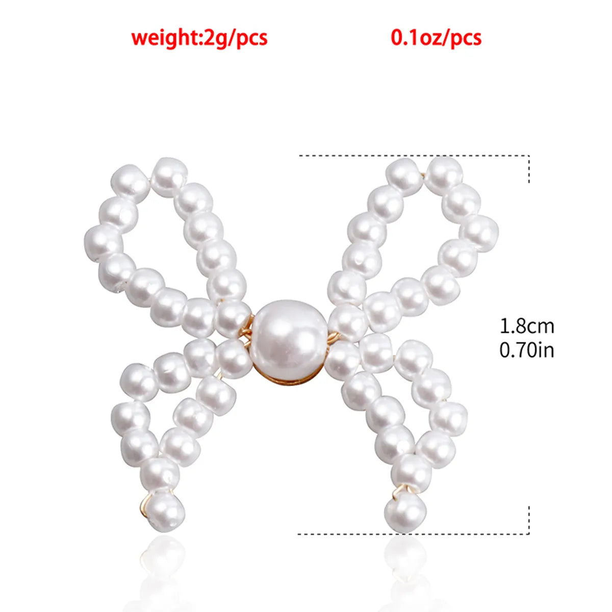 1 Pair Elegant Bow Knot Inlay Imitation Pearl Alloy Pearl Ear Studs