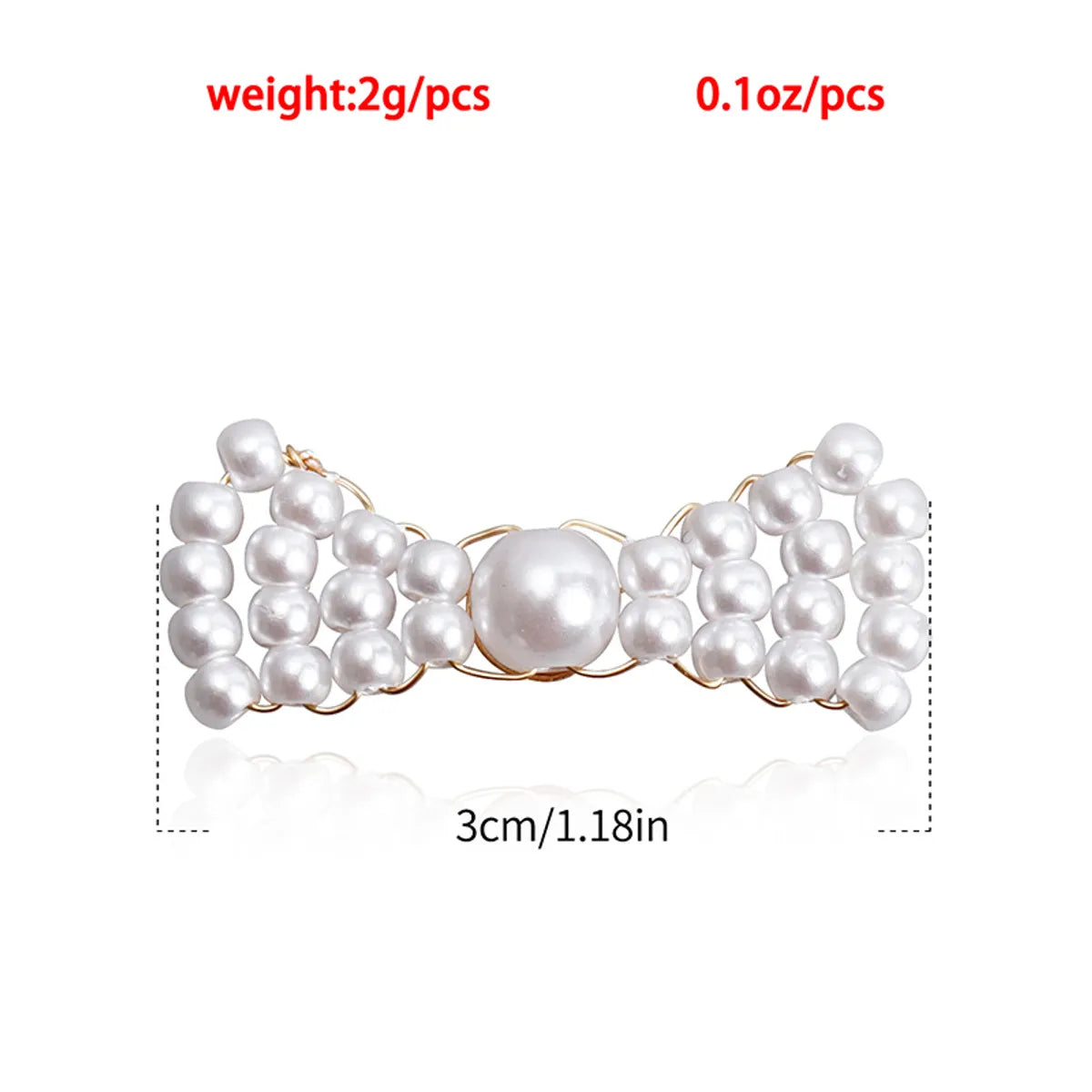 1 Pair Elegant Bow Knot Inlay Imitation Pearl Alloy Pearl Ear Studs