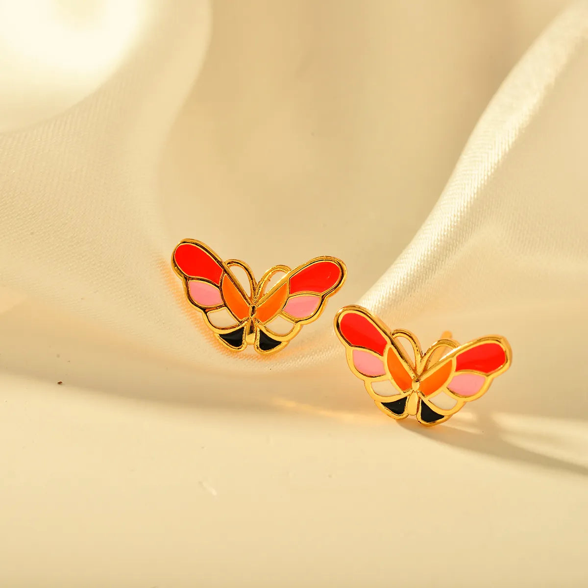 1 Pair Elegant Butterfly Copper Ear Studs