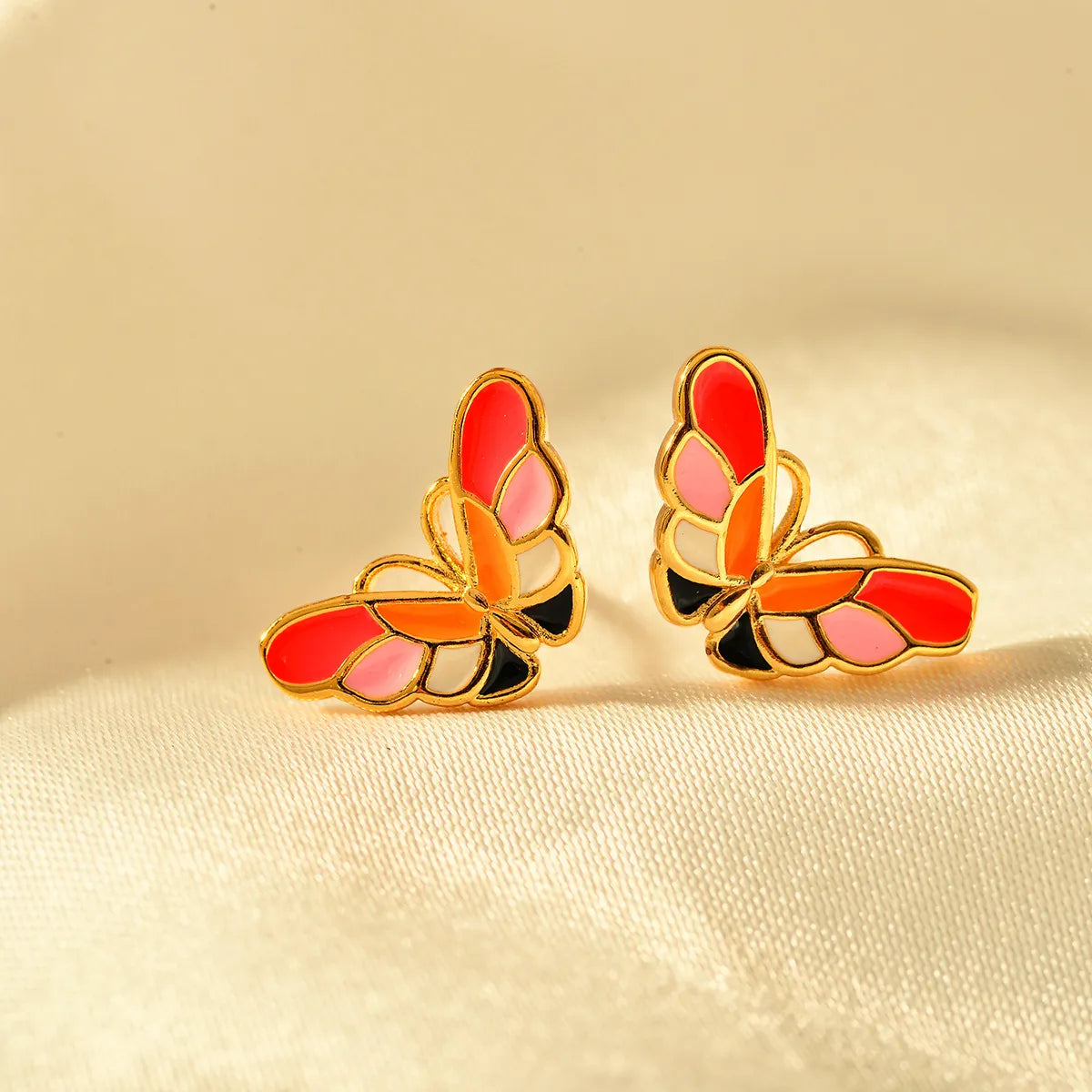 1 Pair Elegant Butterfly Copper Ear Studs