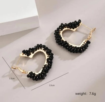 1 Pair Elegant C Shape Heart Shape Plating Stainless Steel 18K Gold Plated Ear Studs