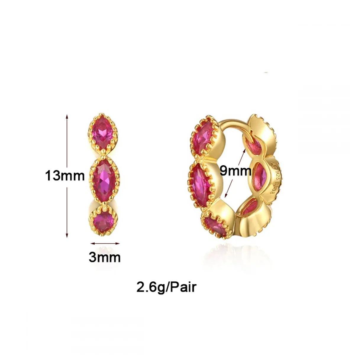 1 Pair Elegant Circle Heart Shape Plating Inlay Copper Zircon 18k Gold Plated Drop Earrings