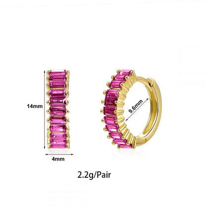 1 Pair Elegant Circle Heart Shape Plating Inlay Copper Zircon 18k Gold Plated Drop Earrings