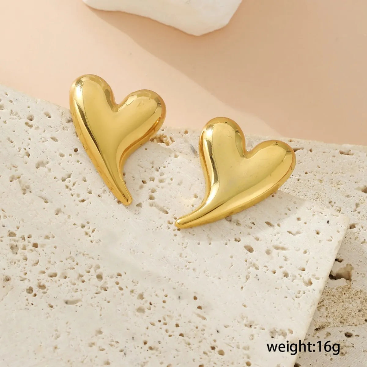 1 Pair Elegant Classic Style Heart Shape Snails Shell 304 Stainless Steel Ear Studs